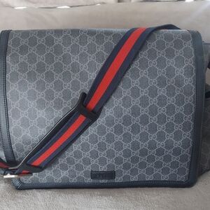 Gucci Black and Gray Men's Diaper Bag